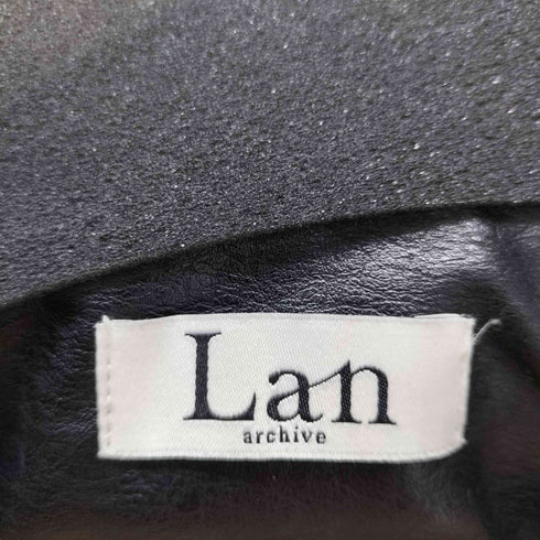 LAN ARCHIVE フェイクレザージップパーカー メンズ