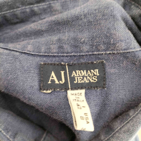 アルマーニジーンズ ARMANI JEANS リネン レギュラーカラー 長袖シャツ メンズ 42