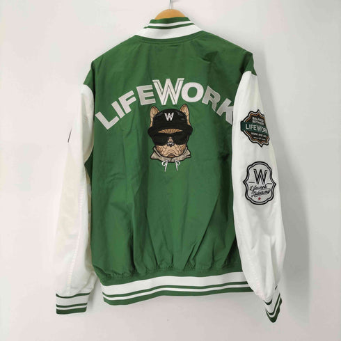 LIFE WORK ワッペンデザインスタジャン メンズ import:M