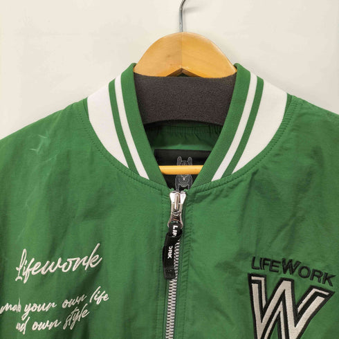 LIFE WORK ワッペンデザインスタジャン メンズ import:M