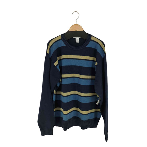 ジェフリービーン GEOFFREY BEENE ボーダー コットンニット メンズ import:XL