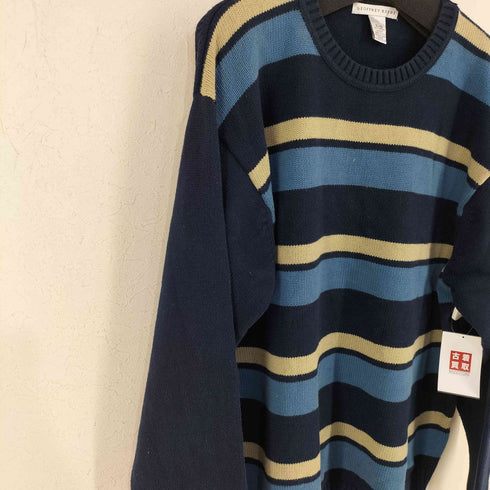 ジェフリービーン GEOFFREY BEENE ボーダー コットンニット メンズ import:XL