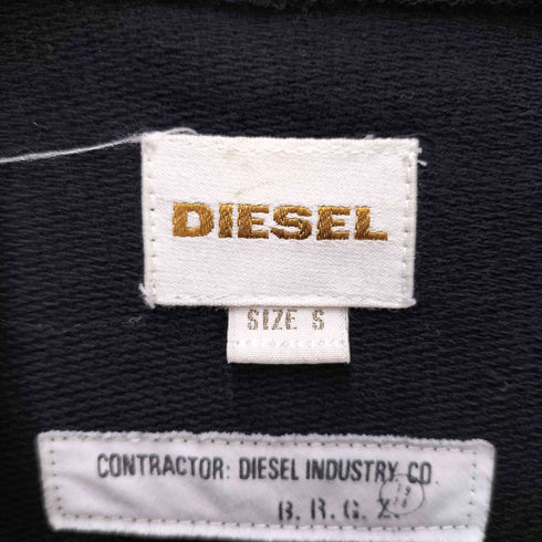 ディーゼル DIESEL レザーパッチデザイン ジップアップパーカー TALON Y2K メンズ JPN:S