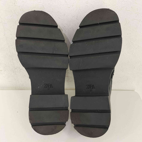 ザラ ZARA トラックソールレザーローファー レディース JPN:24