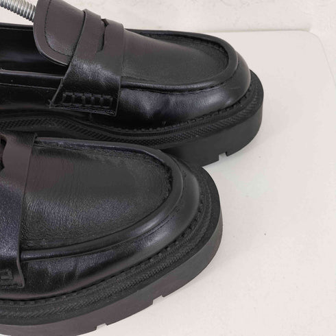 ザラ ZARA トラックソールレザーローファー レディース JPN:24
