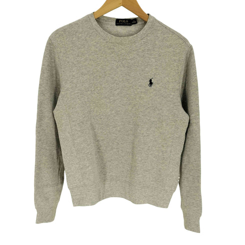 ポロラルフローレン POLO RALPH LAUREN ポニー 刺繍 前V 裏起毛 クルーネック スウェット トレーナー レディース import:XS