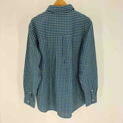 チャップス CHAPS 00S EASY CARE ロゴ 刺繍 チェック コットン ポリ B.D シャツ メンズ import:L
