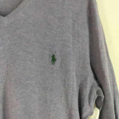 ポロバイラルフローレン Polo by RALPH LAUREN 90-00s ポニー刺繍 カシミヤ混 コットンVネックニット メンズ import:L