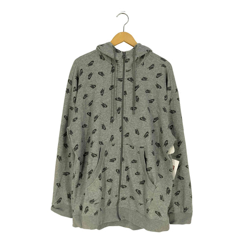ナイキ NIKE Print Logo Hoodie Sweatshirt Full Zip ロゴ 総柄 ジップアップパーカー メンズ import:S