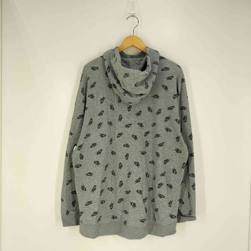 ナイキ NIKE Print Logo Hoodie Sweatshirt Full Zip ロゴ 総柄 ジップアップパーカー メンズ import:S