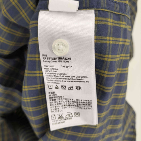 ティンバーランド Timberland REGULAR FIT ロゴ 刺繍 フラップ ポケット チェック S/S シャツ メンズ import:S
