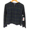 ランズエンド LANDS END 90-00S ブラックウォッチ ノーカラー ジップアップ ジャケット レディース import:S
