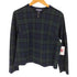 ランズエンド LANDS END 90-00S ブラックウォッチ ノーカラー ジップアップ ジャケット レディース import:S