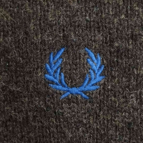 フレッドペリー FRED PERRY イタリア製 ロゴ刺繍 ウール ニットベスト メンズ