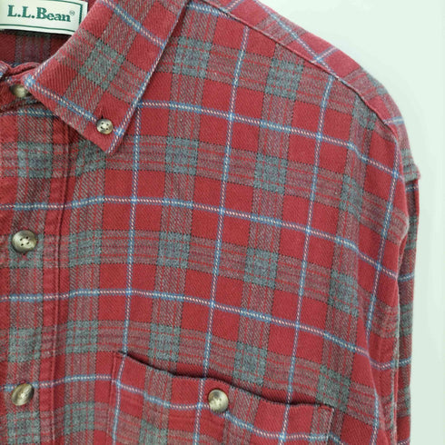 エルエルビーン L.L.Bean チェック コットン ボタンダウン ネルシャツ メンズ import:L
