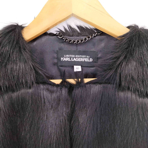 カールラガーフェルド KARLLAGERFELD フェイクファーノーカラージャケット レディース FR:40