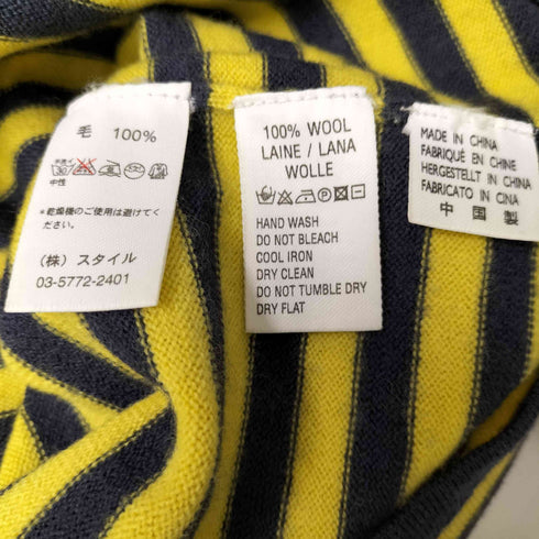 One True Saxon ウール ボーダー クルーネック ライト ニット メンズ import:M