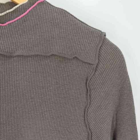 マチュアリー maturely Mellow Rib Hi Neck メロウ リブ ハイネック カットソー レディース ONE SIZE