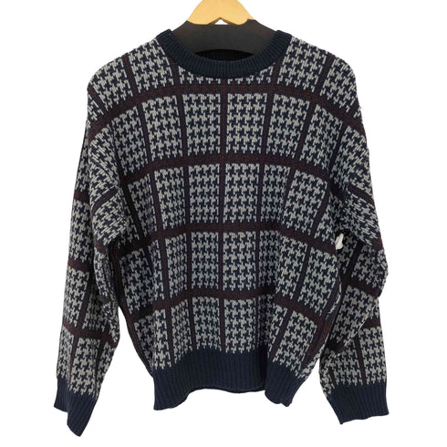 総柄アクリルニット メンズ import:XL