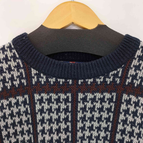 総柄アクリルニット メンズ import:XL