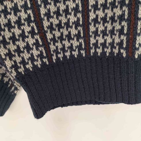 総柄アクリルニット メンズ import:XL