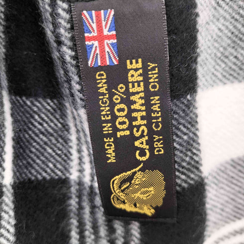 英国製 カシミヤ100 チェックマフラー レディース
