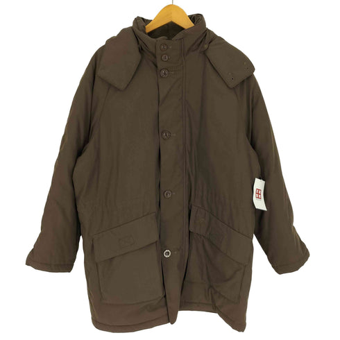 Kynoch World 裏地チェック 中綿 フーデッド ジップアップ コート メンズ JPN:L