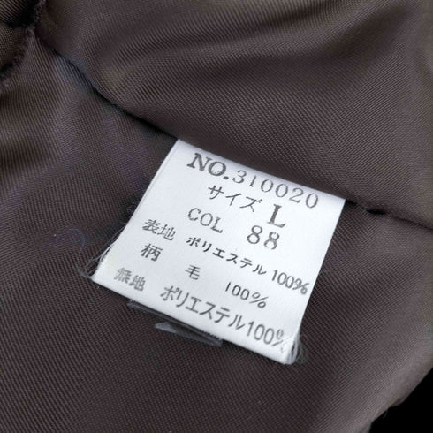 Kynoch World 裏地チェック 中綿 フーデッド ジップアップ コート メンズ JPN:L