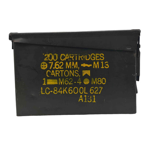 ユーエスアーミー U.S. ARMY 200 CARTRIDGES 7.62MM M13 M62-4 M80 弾薬箱 銃弾入れ ケース ステンシル プリント メンズ