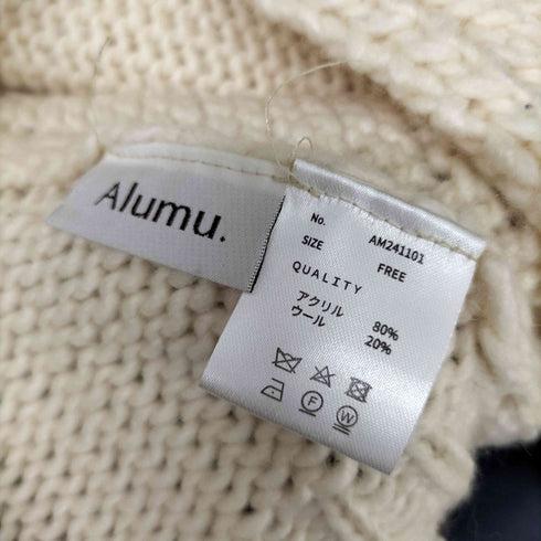 Alumu. design knit x one-piece set デザイン ニット ワンピース クロップド ニット ボレロ セットアップ レディース FREE