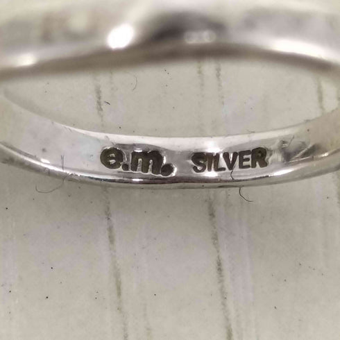 イーエム e.m. SILVER刻印 ジルコニア 立て爪 シルバーリング レディース 11号