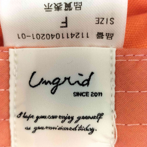 アングリッド Ungrid キャンバスロゴカラーキャップ レディース