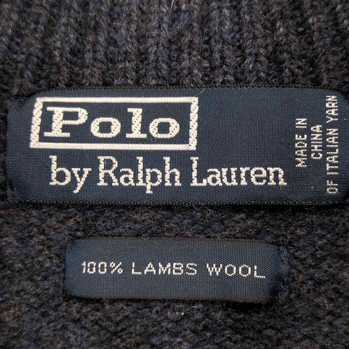 ポロバイラルフローレン Polo by RALPH LAUREN ハーフジップ ウールニットセーター メンズ import:L