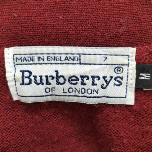 バーバリーズ BURBERRYS イングランド製 刺繍カーディガン メンズ import:M