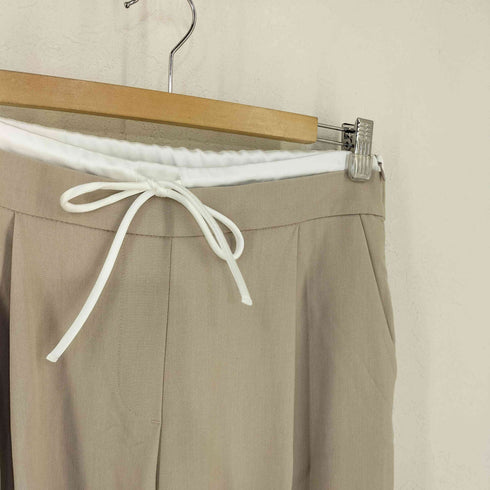 ザラ ZARA WIDE-LEG TROUSERS WITH DOUBLE WAISTBAND レディース XS