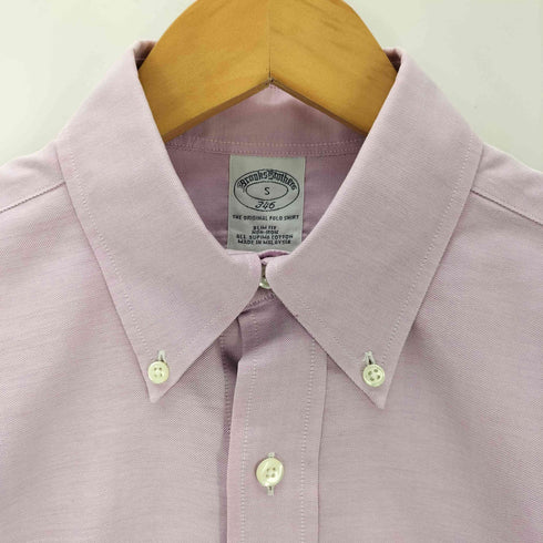 ブルックスブラザーズ 346 BROOKS BROTHERS 刺繍 SLIM FIT ボタンダウン 半袖シャツ メンズ JPN:S