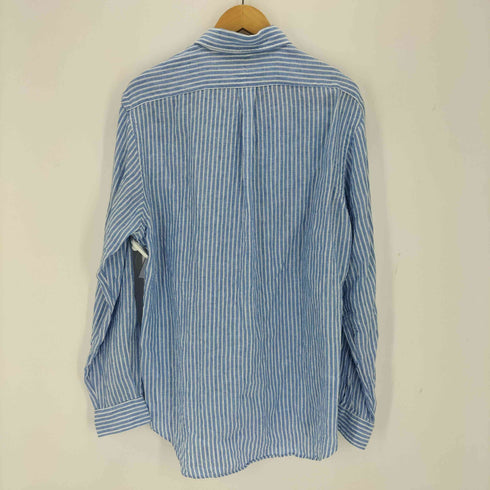 ポロラルフローレン POLO RALPH LAUREN ポニー刺繍 CLASSIC FIT リネンストライプシャツ メンズ import:L