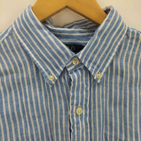 ポロラルフローレン POLO RALPH LAUREN ポニー刺繍 CLASSIC FIT リネンストライプシャツ メンズ import:L