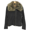 ギャップ Gap 1969 00S ファー付き ダブルジップ ゴートレザー ジャケット Y2K レディース import:S