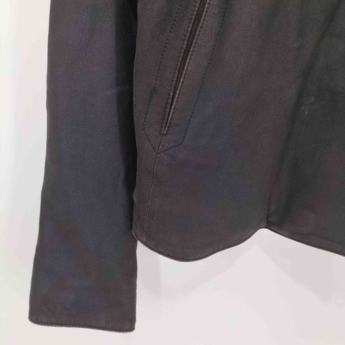 ギャップ Gap 1969 00S ファー付き ダブルジップ ゴートレザー ジャケット Y2K レディース import:S