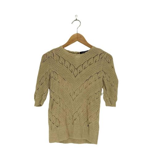 ローレンラルフローレン LAUREN RALPH LAUREN シェブロン ポインテール リネン セーター レディース XXS