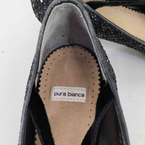 pura bianca MADE IN ITALY グリッターパンプス レディース 3