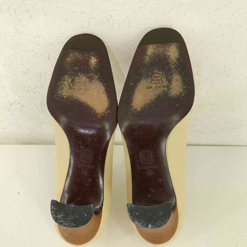 ブルーノマリ BRUNO MAGLI MADE IN ITALY バイカラー レザーヒールパンプス レディース EUR:36