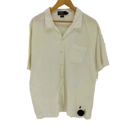 ポロバイラルフローレン Polo by RALPH LAUREN ボリビア製 コットンオープンカラーシャツ 裾ポニー メンズ JPN:L