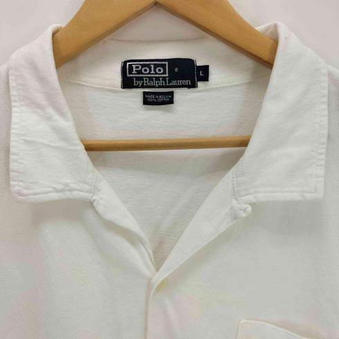 ポロバイラルフローレン Polo by RALPH LAUREN ボリビア製 コットンオープンカラーシャツ 裾ポニー メンズ JPN:L