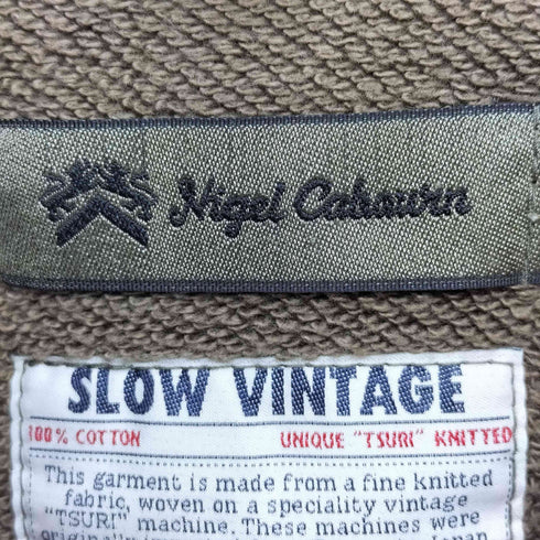 ナイジェルケーボン NIGEL CABOURN エルボーパッチ ジップアップパーカー メンズ 44