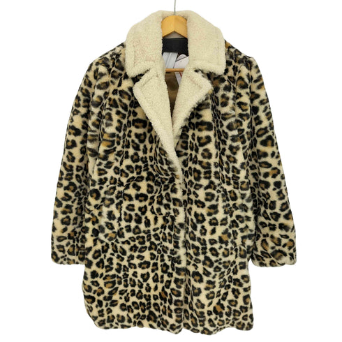 ギャップ Gap レオパード フェイクファーコート レディース import:M