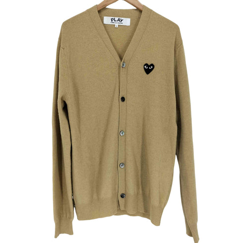 プレイコムデギャルソン PLAY COMME des GARCONS V-NECK KNIT CARDIGAN BLACK HEART メンズ JPN:L