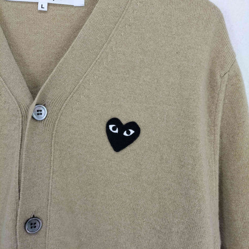 プレイコムデギャルソン PLAY COMME des GARCONS V-NECK KNIT CARDIGAN BLACK HEART メンズ JPN:L
