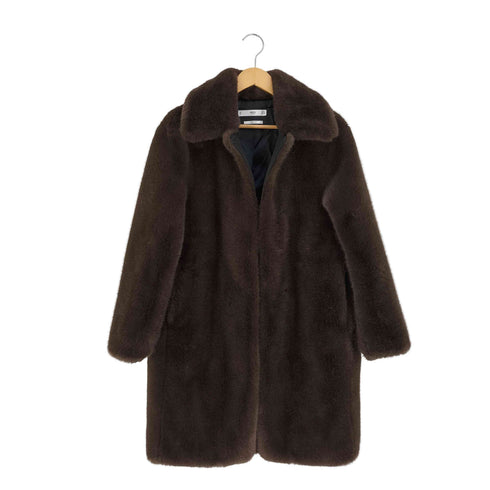マンゴー MNG CASUAL FAUX FUR フェイクファー ボタンレスコート レディース EUR:S / USA:XS